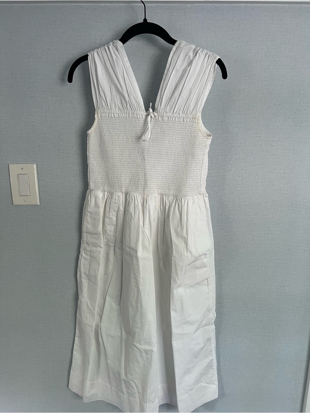 Free assembly Smocked Bodice Midi Dress - Classic Summer Style, sz XS